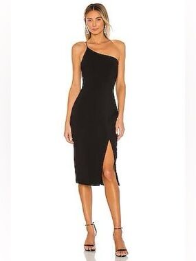 NWT LIKELY Cassidy One-Shoulder Dress in Black